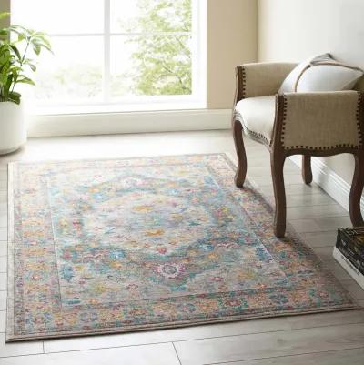 Success Anisah Distressed Floral Persian Medallion 4x6 Area Rug