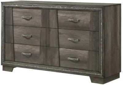 Janine 6-drawer Dresser Grey