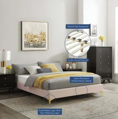 Sutton King Performance Velvet Bed Frame