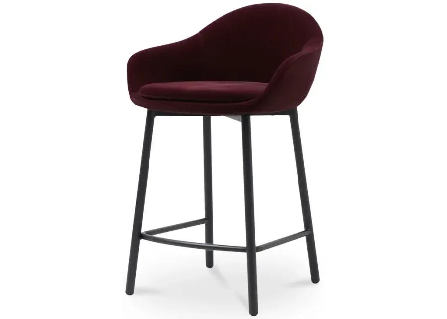 Emily Counter Stool Wine Velvet