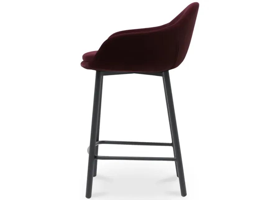 Emily Counter Stool Wine Velvet