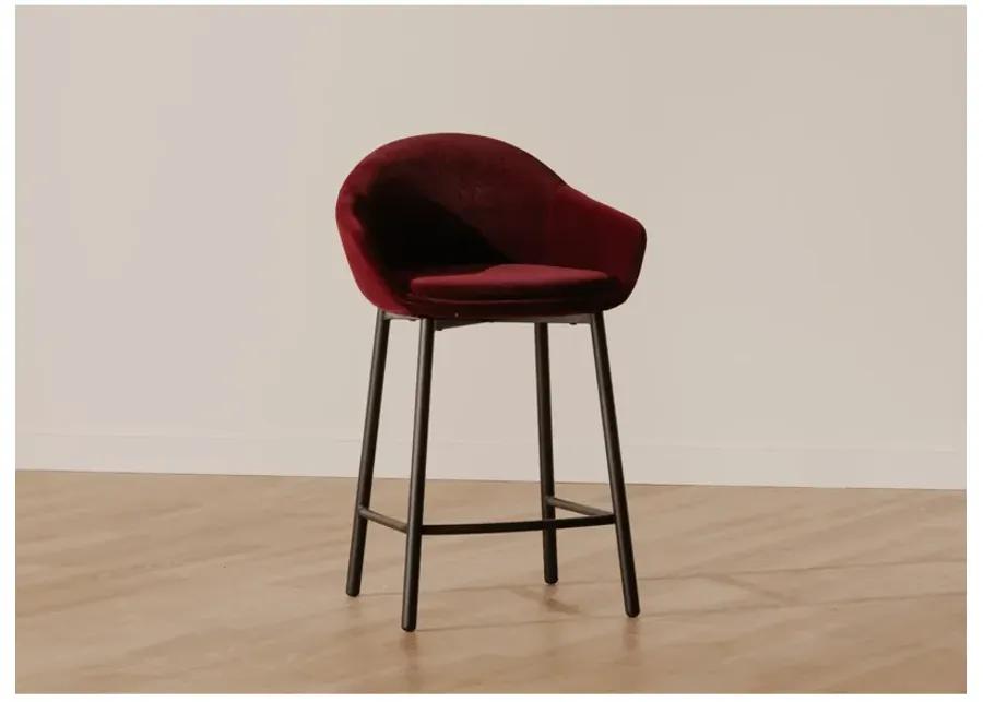 Emily Counter Stool Wine Velvet