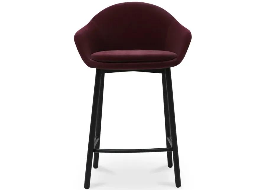 Emily Counter Stool Wine Velvet