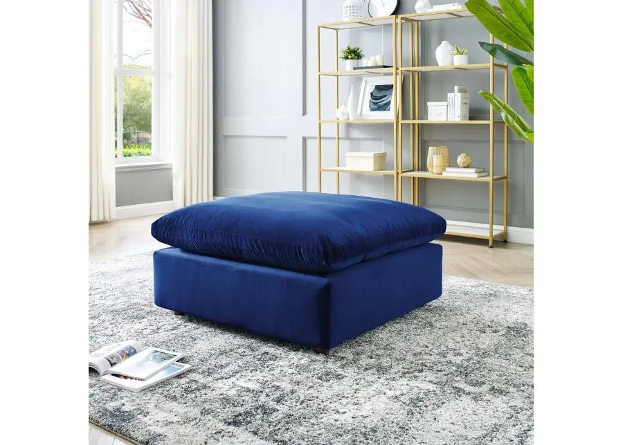 Commix Down Filled Overstuffed Performance Velvet Ottoman