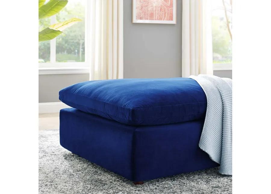 Commix Down Filled Overstuffed Performance Velvet Ottoman