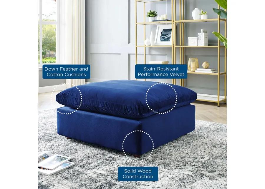 Commix Down Filled Overstuffed Performance Velvet Ottoman