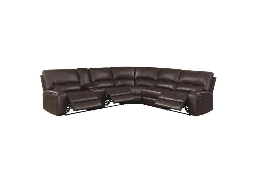 Brunson 3-piece Upholstered Motion Sectional Brown