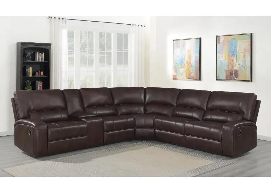 Brunson 3-piece Upholstered Motion Sectional Brown