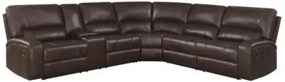 Brunson 3-piece Upholstered Motion Sectional Brown