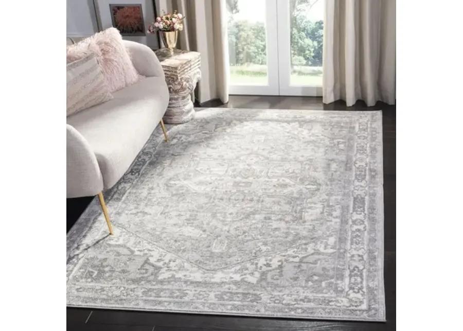 Brentwood 852 Cream / Grey 12' X 18' Oversized Rectangle Powerloomed Rug