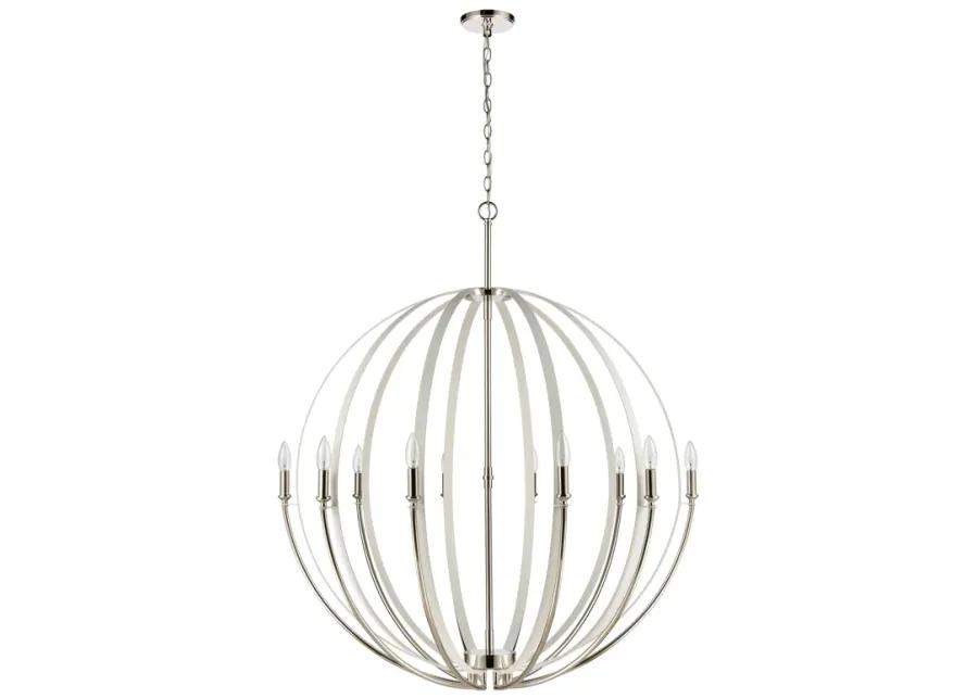 Rotunde 38" Wide 10-Light Chandelier - Matte White