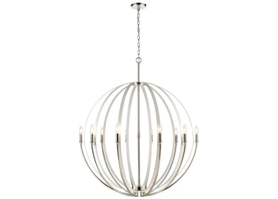 Rotunde 38" Wide 10-Light Chandelier - Matte White