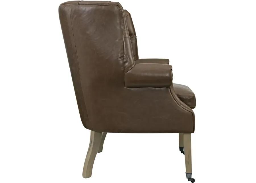 Chart Upholstered Vinyl Lounge Chair