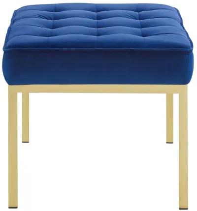 Loft Gold Stainless Steel Leg Medium Performance Velvet Bench