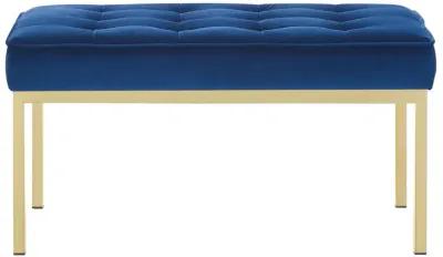 Loft Gold Stainless Steel Leg Medium Performance Velvet Bench