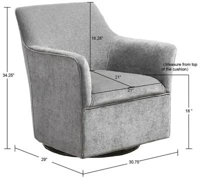 Madison Park Augustine Plain Grey Swivel Glider Chair