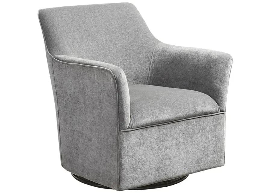 Madison Park Augustine Plain Grey Swivel Glider Chair