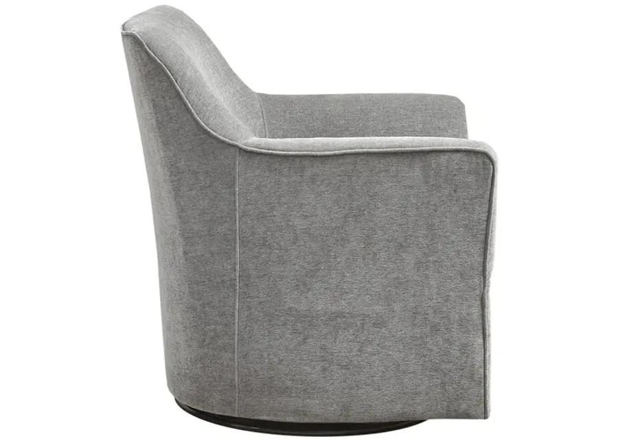 Madison Park Augustine Plain Grey Swivel Glider Chair