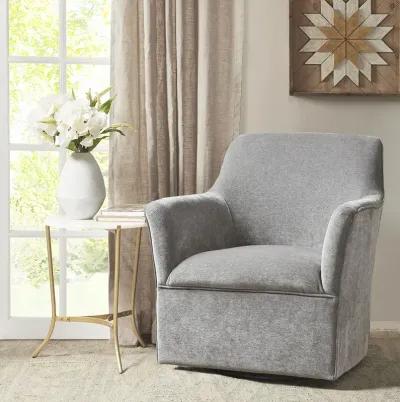 Madison Park Augustine Plain Grey Swivel Glider Chair