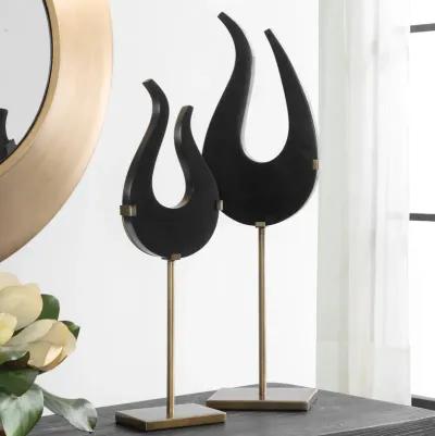 Black Flame Sculptures, S/2