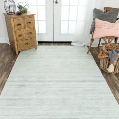 Seasand Ivory Muted Stripe Recycled Polyester 8'6" x 11'6" Rectangle Rug