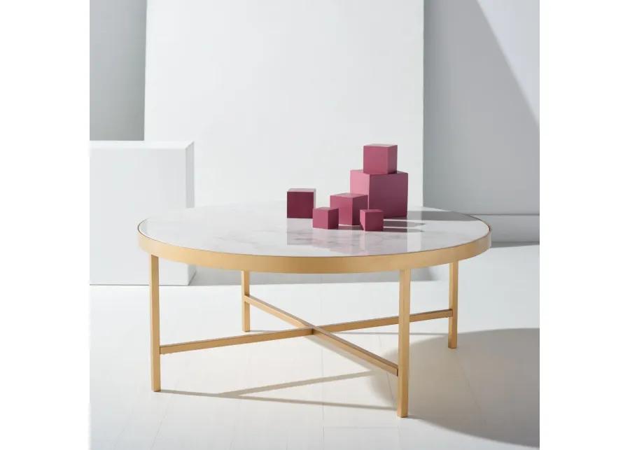 Caralyn Round Marble Coffee Table