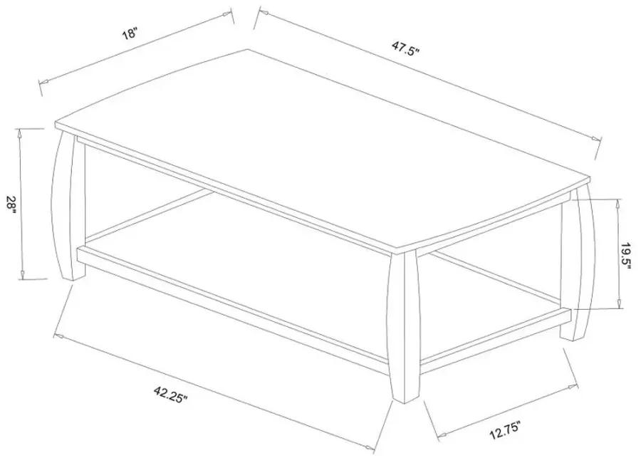 Dixon Rectangular Sofa Table with Lower Shelf Espresso