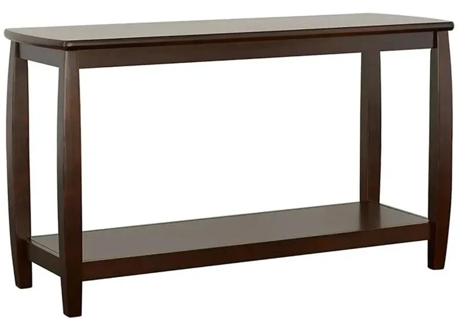 Dixon Rectangular Sofa Table with Lower Shelf Espresso