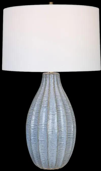 Veston Blue Glaze Table Lamp