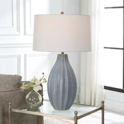 Veston Blue Glaze Table Lamp