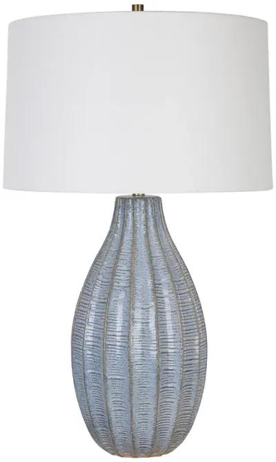 Veston Blue Glaze Table Lamp