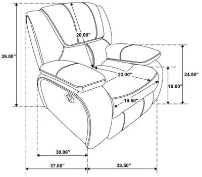 Camila 3-piece Upholstered Reclining Sofa Set Red Faux Leather