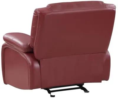 Camila 3-piece Upholstered Reclining Sofa Set Red Faux Leather