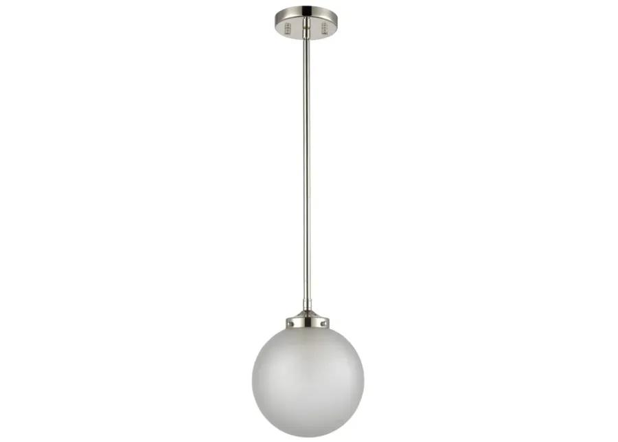 Boudreaux 8" Wide 1-Light Mini Pendant - Polished Nickel