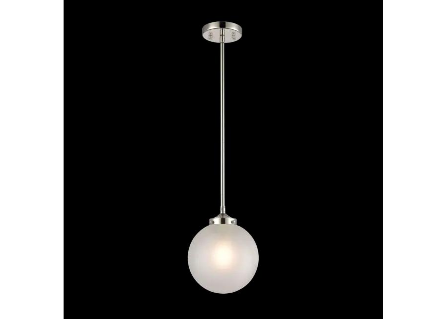 Boudreaux 8" Wide 1-Light Mini Pendant - Polished Nickel