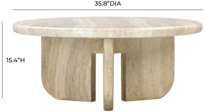 Patrizia Concrete Round Indoor/Outdoor Coffee Table