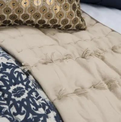 Piper Twin Vertical Stripe Pale Peach  Quilt