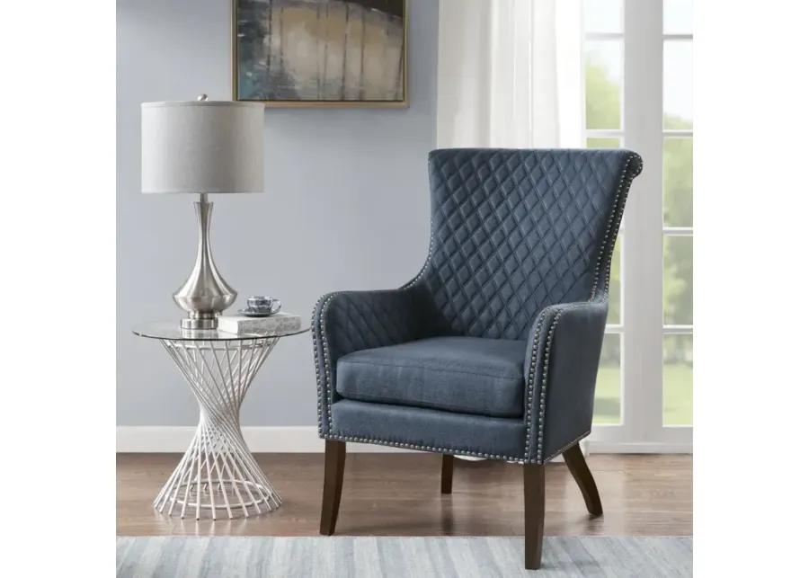 Madison Park Heston Dark Blue Accent Chair