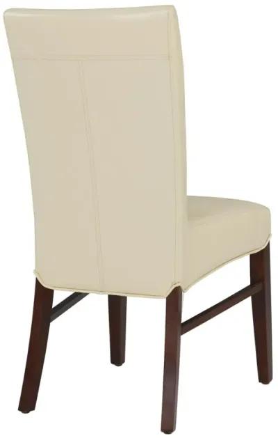 Milton Bonded Leather Dining Side Chair, Cream (Set of 2)