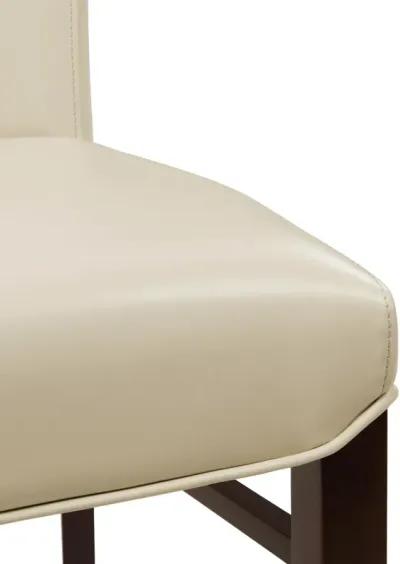 Milton Bonded Leather Dining Side Chair, Cream (Set of 2)