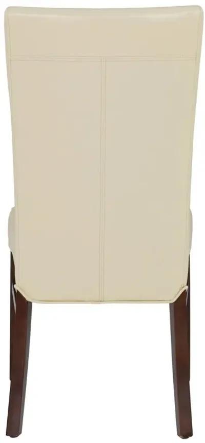 Milton Bonded Leather Dining Side Chair, Cream (Set of 2)