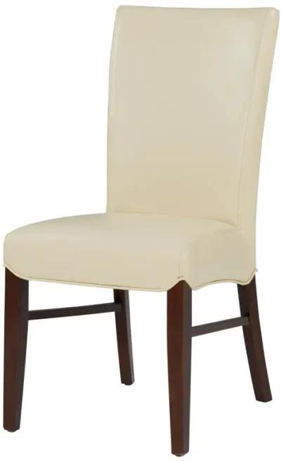 Milton Bonded Leather Dining Side Chair, Cream (Set of 2)