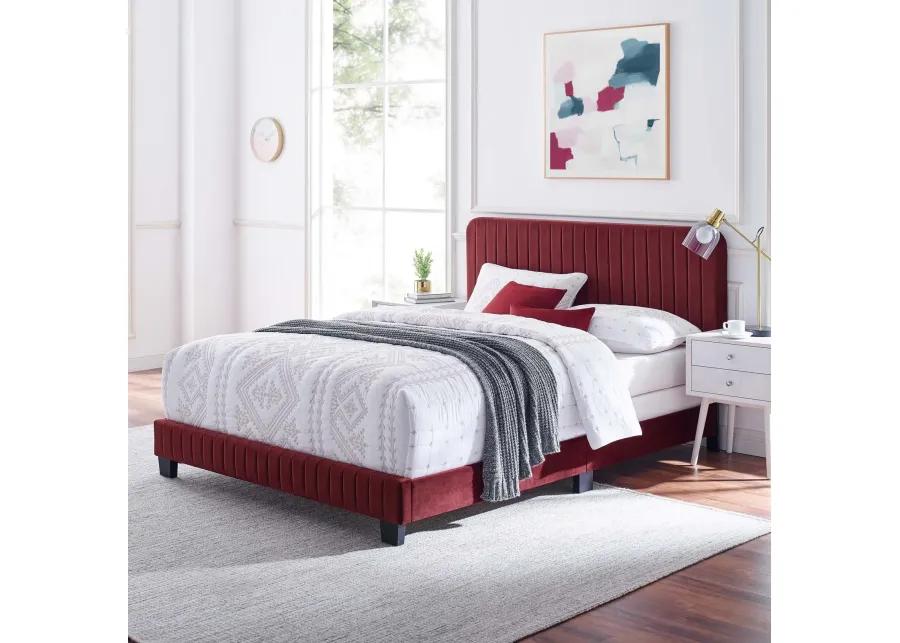 Celine Channel Tufted Performance Velvet Queen Bed