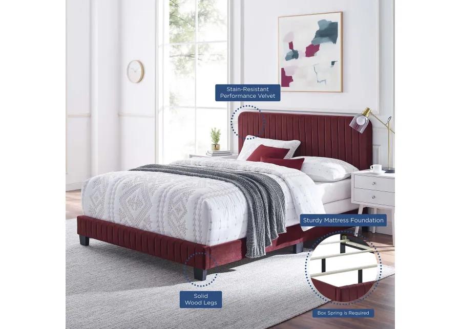 Celine Channel Tufted Performance Velvet Queen Bed