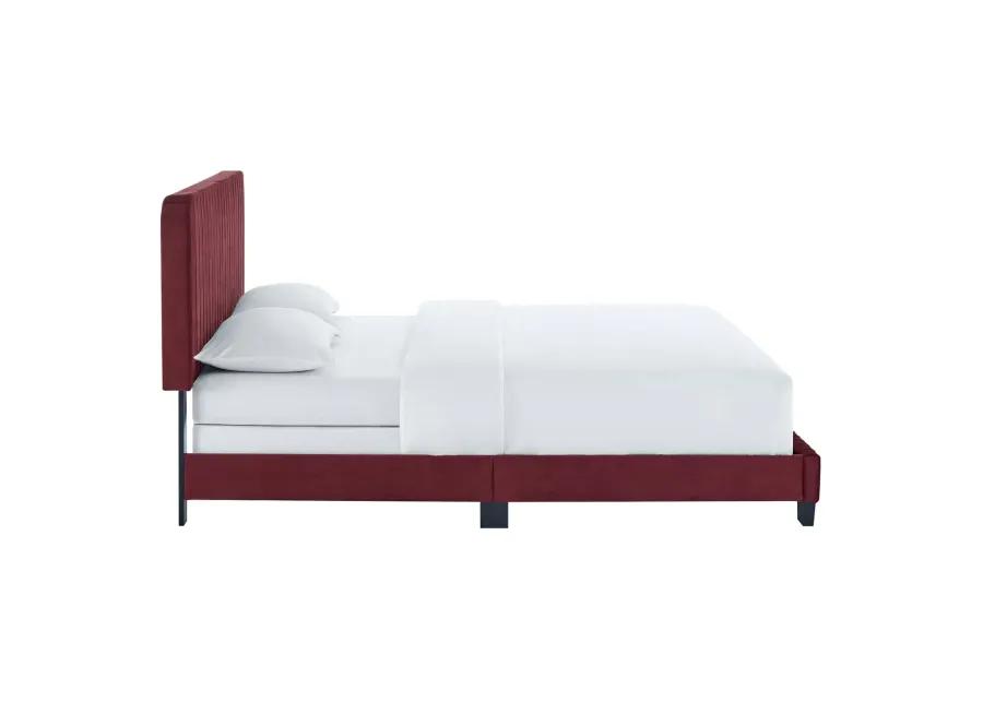 Celine Channel Tufted Performance Velvet Queen Bed