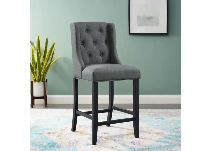 Baronet Tufted Button Upholstered Fabric Counter Stool