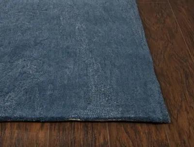 Fifth Avenue Blue Abstract Wool 9'x12' Rectangle Rug