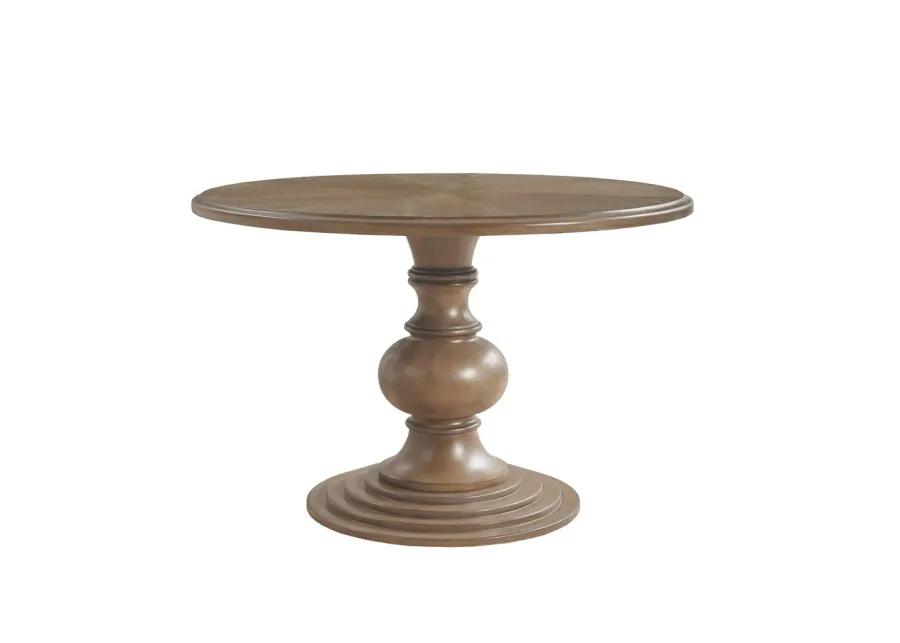 Madison Park Lexi Reclaimed Walnut 46" Round Pedestal Dining Table