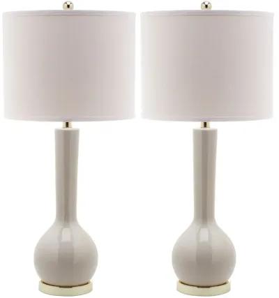 Mae 30.5-Inch H Long Neck Ceramic Table Lamp - Set of 2