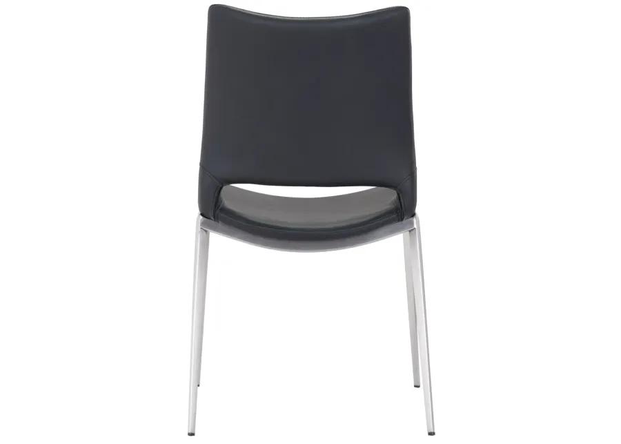 Ace Dining Chair (Set of 2) Black & Silver